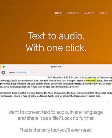 SpeakMe Mac Text to Audio