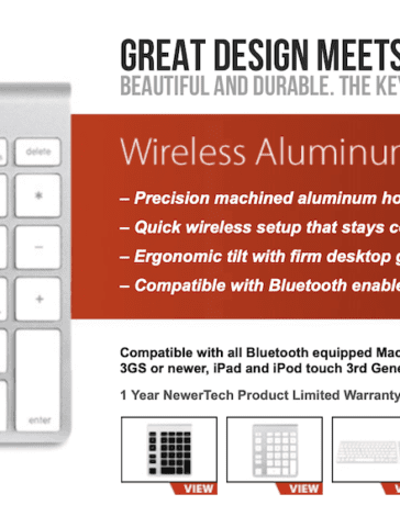 NewerTech Wireless Aluminum Keypad