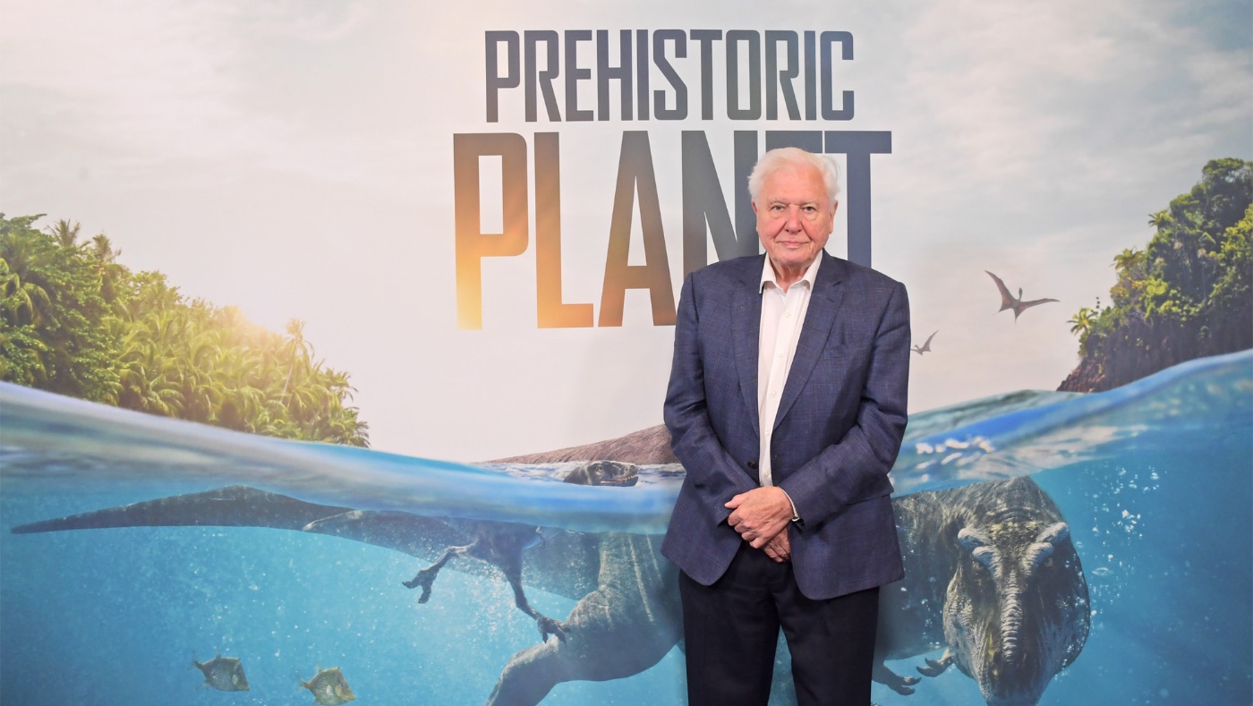 photo of Apple TV+ joined by Sir David Attenborough at the London premiere of ‘Prehistoric Planet’ image